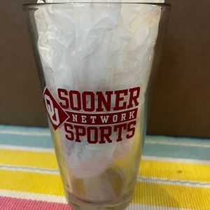 2010 Oklahoma Sooners Sports Network beer mug with 2010 schedule on back.